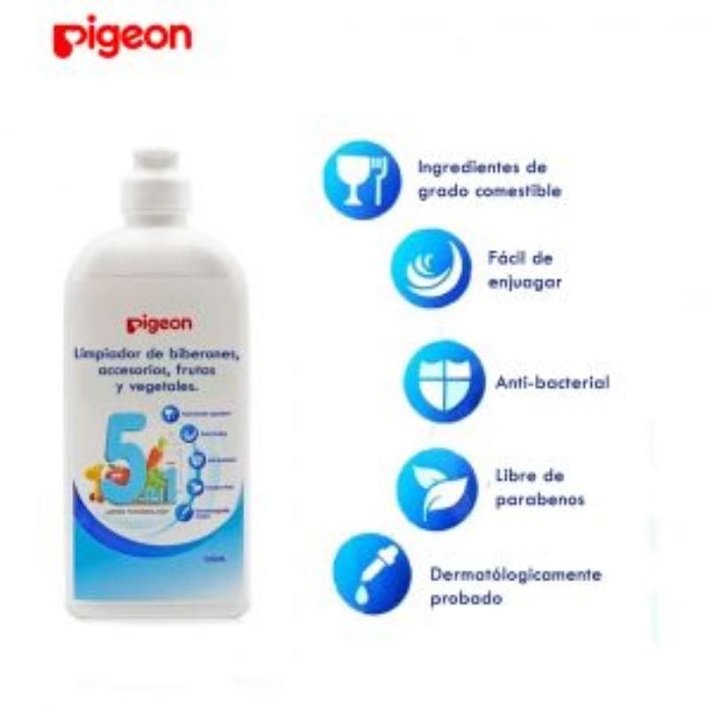 PIGEON Limpiador Liquido De Biberones 5 En 1