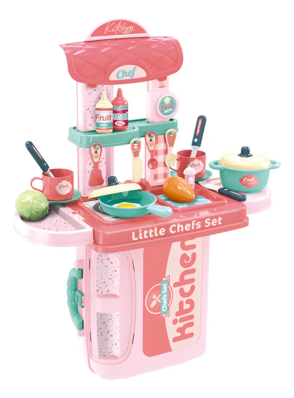 Cocina Maletín Infantil – Set de Juguete con Ollas y Accesorios para Niñas - Imagen 3